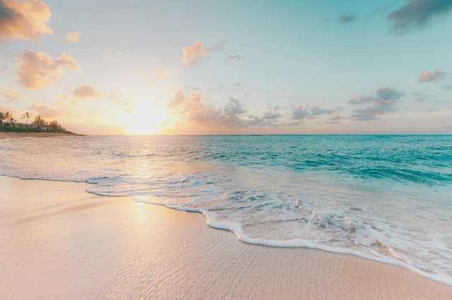 A quiet beach at sunrise